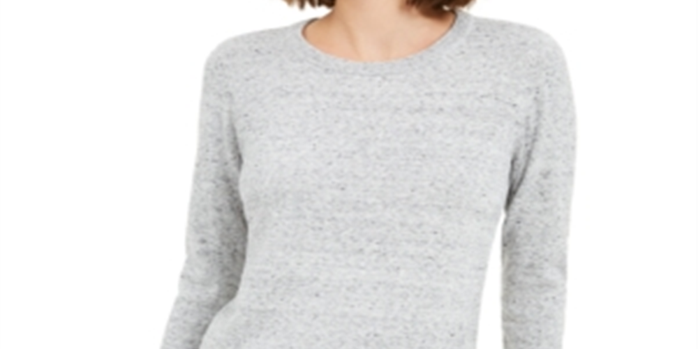 Suéter feminino Maison Jules com manchas cinza, tamanho XX-G