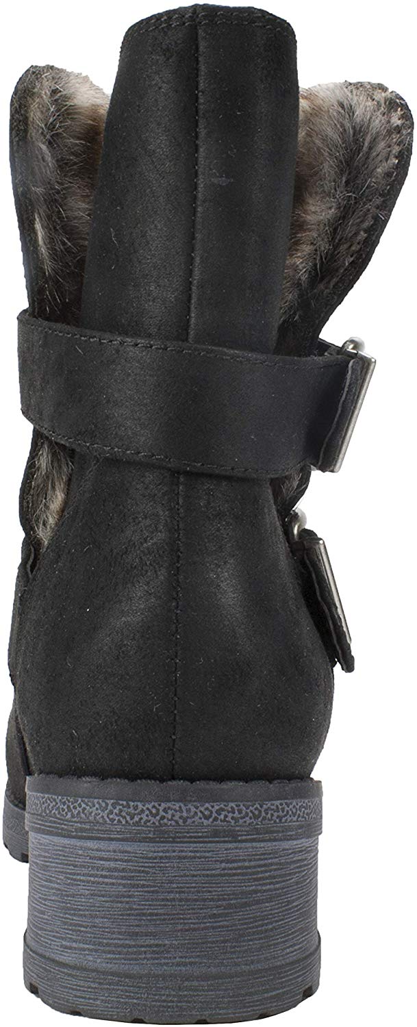 Botas femininas White Mountain, tecido de castidade, bico fechado, tornozelo, para clima frio, cinza, tamanho 5,5 M