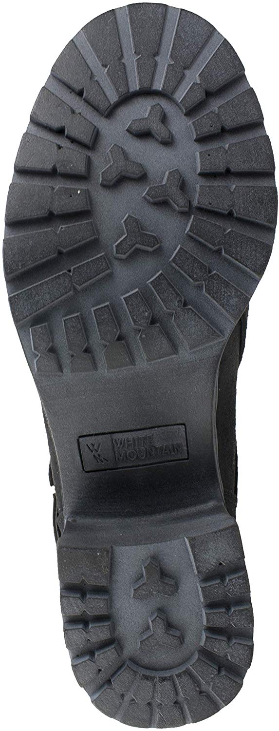 Botas femininas White Mountain, tecido de castidade, bico fechado, tornozelo, para clima frio, cinza, tamanho 5,5 M