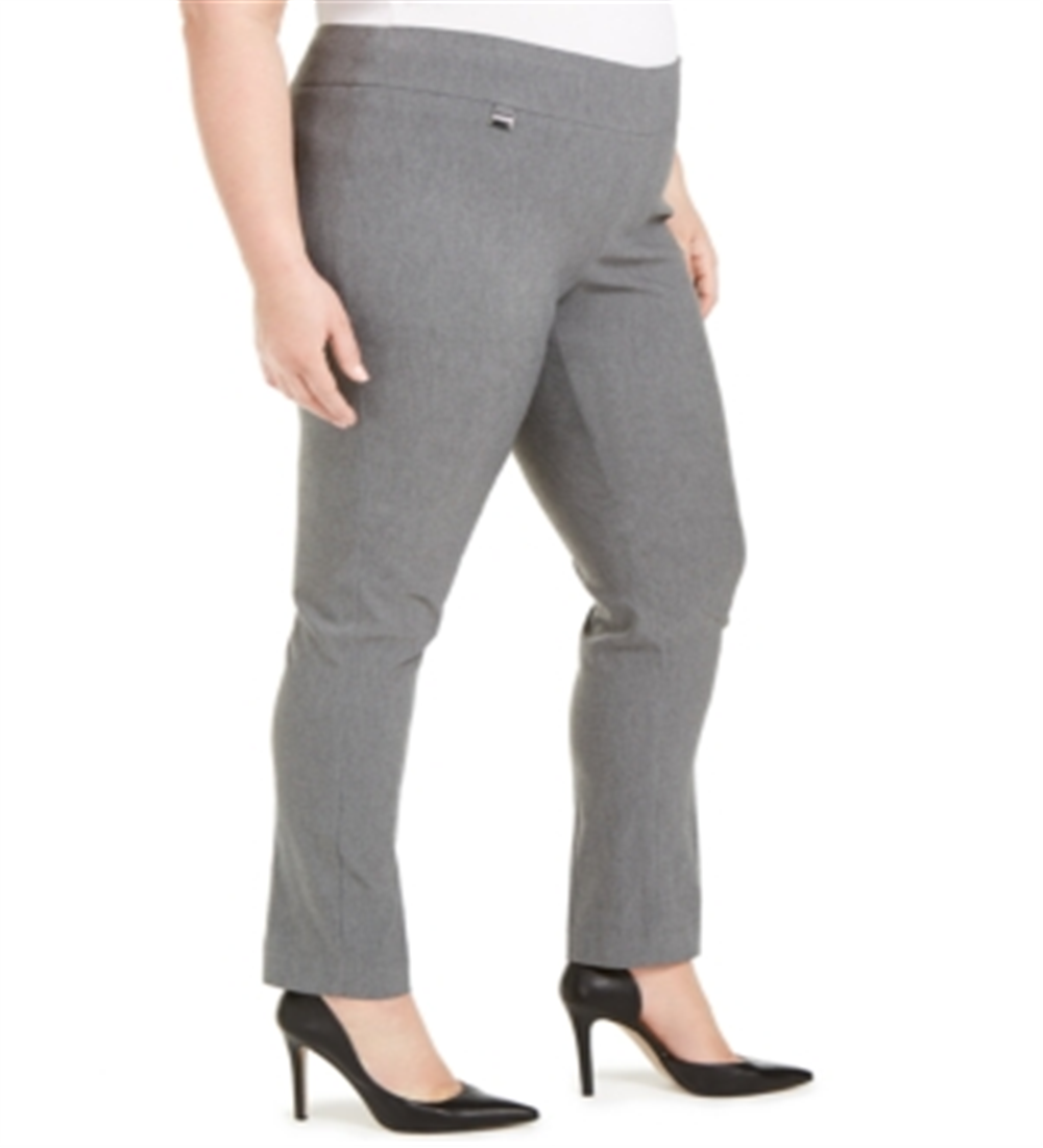 Calça skinny Alfani Plus Tummy Control feminina, cinza, tamanho 20W