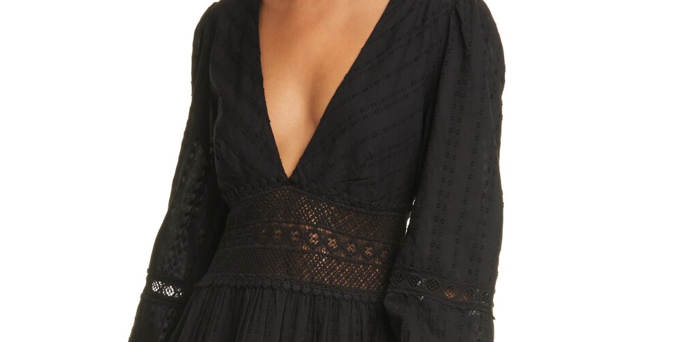 Free People, o Delicioso Mini Vestido Preto Tamanho 8