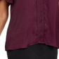 Vince Camuto Blusa feminina com decote aberto e manga curta, vermelha, tamanho pequeno