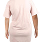 Túnica feminina Eileen Fisher com decote em V, tamanho 2X, rosa