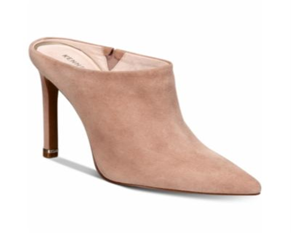 Kenneth Cole New York Riley 110 Camurça Bico Fino Mules Femininos Rosa Tamanho 8M
