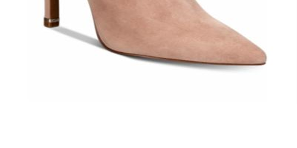 Kenneth Cole New York Riley 110 Camurça Bico Fino Mules Femininos Rosa Tamanho 8M