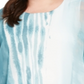 Blusa Alfani Feminina Plus Size com Cintura Elástica e Tie Dye Azul Tamanho XXL