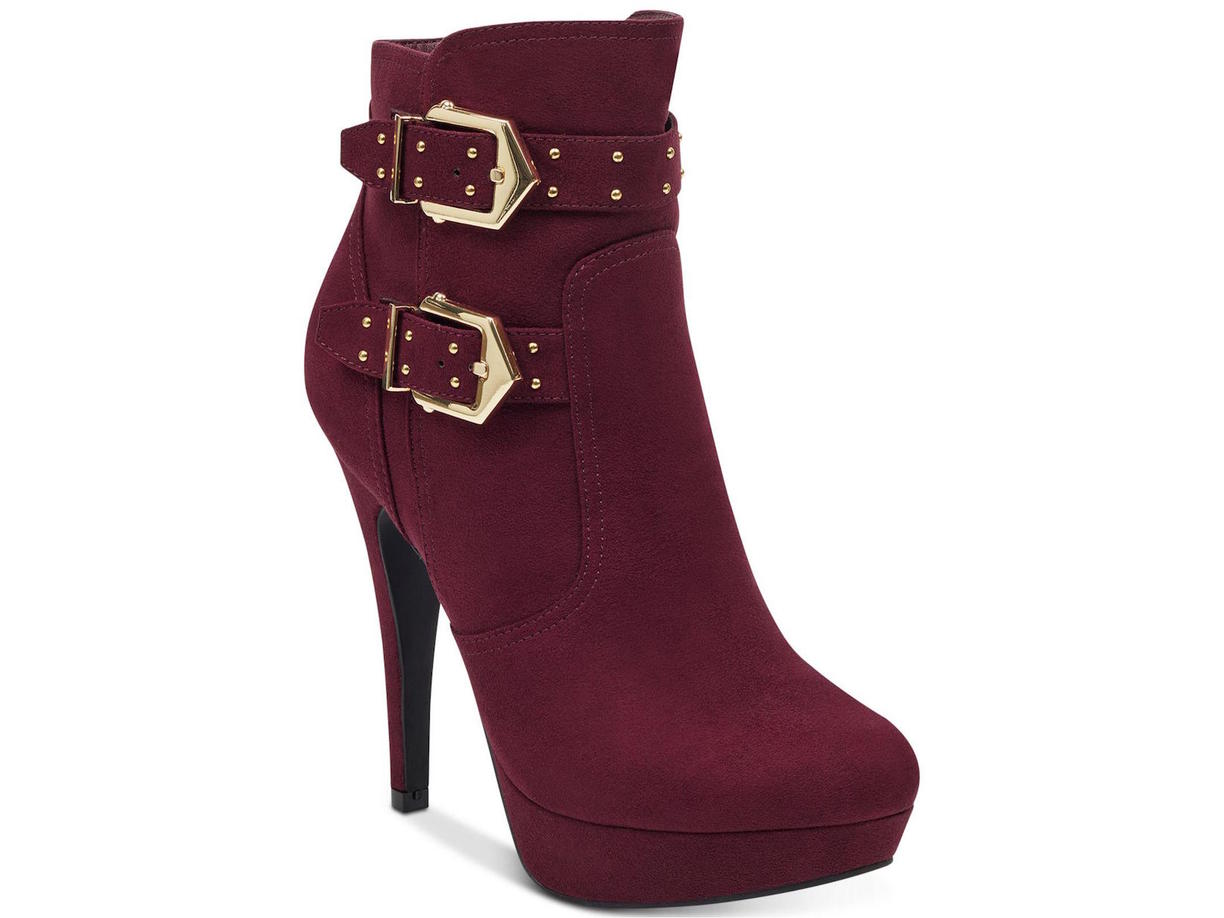 Botas femininas Guss Dalli2 bico redondo tornozelo fashion roxas tamanho 5 M