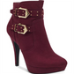 Botas femininas Guss Dalli2 bico redondo tornozelo fashion roxas tamanho 5 M