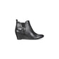 Botas de cano curto Anne Klein Abilene com bico fino e salto plataforma, pretas, tamanho 11 M