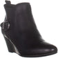 Botas de cano curto Anne Klein Abilene com bico fino e salto plataforma, pretas, tamanho 11 M