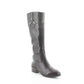 Botas femininas Alfani Briaah Fabric bico redondo joelho alto marrom tamanho 8,5 m