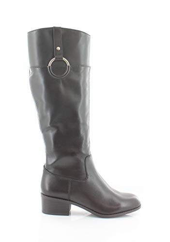 Botas femininas Alfani Briaah Fabric bico redondo joelho alto marrom tamanho 8,5 m