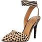 Jessica Simpson Sapato Feminino Perinna Animal Print Marrom Tamanho 8 M