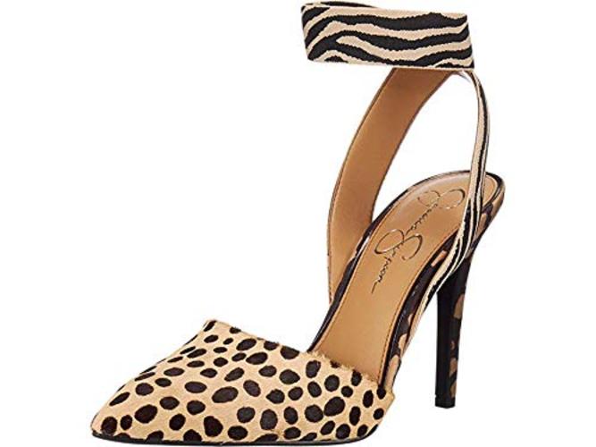 Jessica Simpson Sapato Feminino Perinna Animal Print Marrom Tamanho 8 M