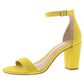 Sandálias femininas Kivah Solid Party Dress da INC International Concepts, amarelas, tamanho 7 M