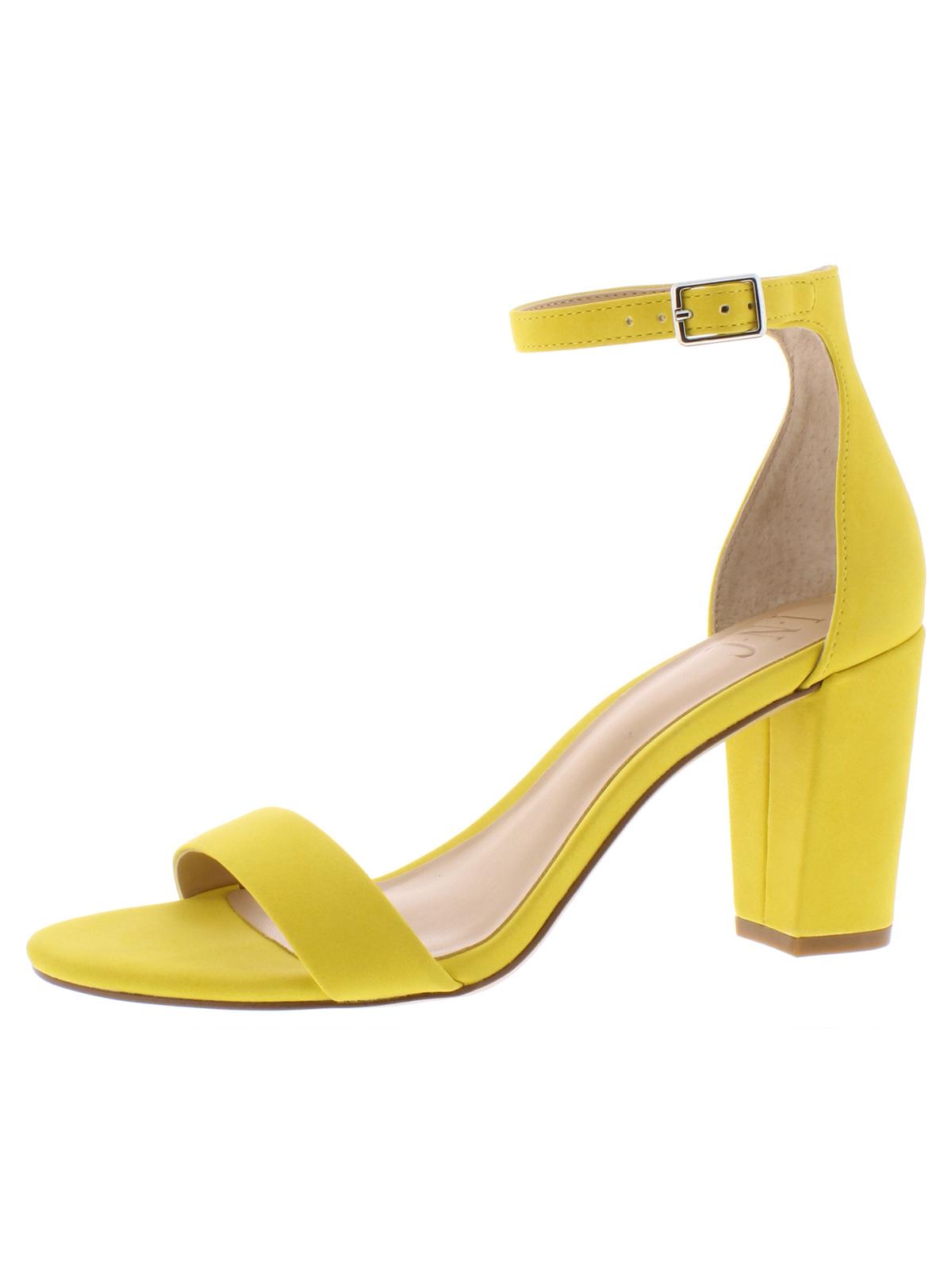 Sandálias femininas Kivah Solid Party Dress da INC International Concepts, amarelas, tamanho 7 M