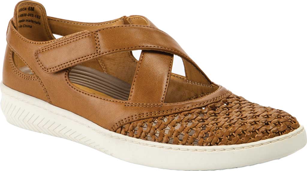 Mary Janes Yesica Woven Caramel Yesica para mulheres da BareTraps, marrom, tamanho 9 M