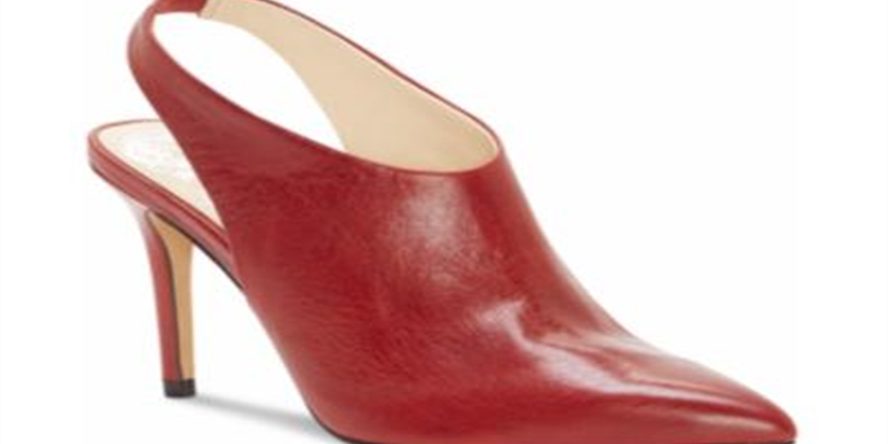Vince Camuto Amnedra Lizard Scarpin Bico Fino SlingBack D-orsay Feminino Vermelho Tamanho -11 M