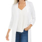 Karen Scott Cardigan Feminino Ponto Aberto Branco Tamanho P