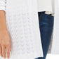 Karen Scott Cardigan Feminino Ponto Aberto Branco Tamanho P