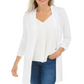 Karen Scott Cardigan Feminino Ponto Aberto Branco Tamanho P