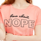 Camiseta Love Tribe Junior Nope Graphic Laranja Tamanho Grande