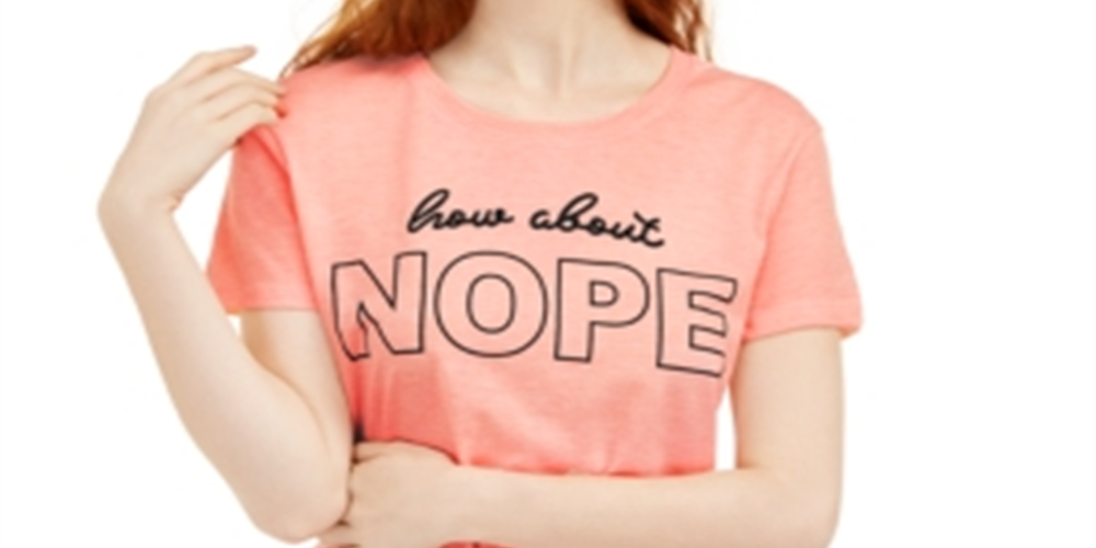 Camiseta Love Tribe Junior Nope Graphic Laranja Tamanho Grande