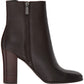 Botas femininas Kenneth Cole Justin Leather com bico amendoado e cano curto, tamanho 7,5 M