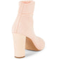 Avec Les Filles Sandália feminina de salto Mariah, com malha elástica rosa/branca, tamanho 7 M