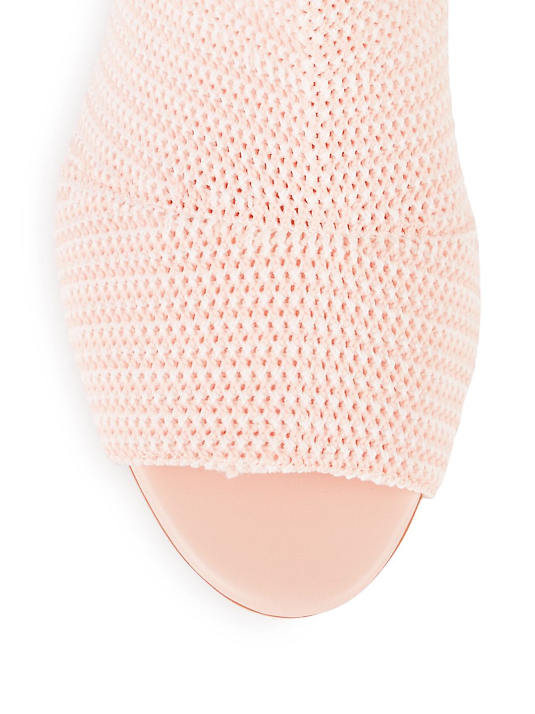 Avec Les Filles Sandália feminina de salto Mariah, com malha elástica rosa/branca, tamanho 7 M