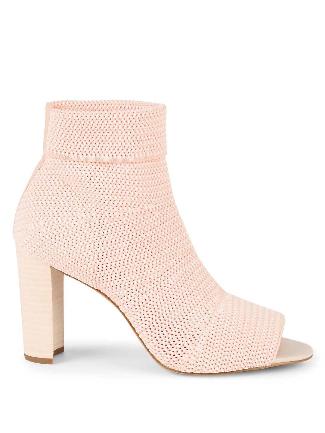 Avec Les Filles Sandália feminina de salto Mariah, com malha elástica rosa/branca, tamanho 7 M