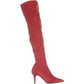 Botas femininas da INC International Concepts, bico fino, acima do joelho, tamanho 7,5 M, tecido BRIELLAF