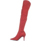Botas femininas da INC International Concepts, bico fino, acima do joelho, tamanho 7,5 M, tecido BRIELLAF