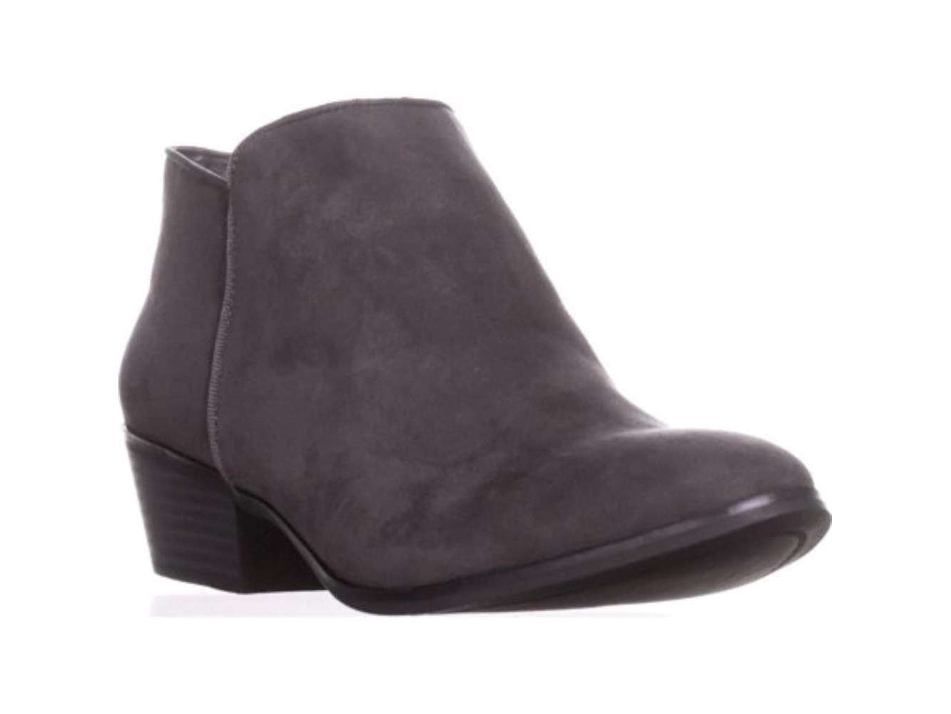 Botas femininas estilo &amp; co Wileyyf com bico fechado e cano curto, cinza, tamanho 12 M