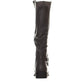 Botas femininas estilo &amp; co Milah de couro, bico amendoado, cano alto, tamanho 11W, carvão