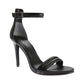 Sandália feminina Kenneth Cole Brooke com tira no tornozelo e salto alto, preta, tamanho 9,5