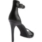 Sandália feminina Kenneth Cole Brooke com tira no tornozelo e salto alto, preta, tamanho 9,5