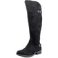 Botas de montaria femininas American Rag Adarra Wide Calf pretas tamanho 5,5 M