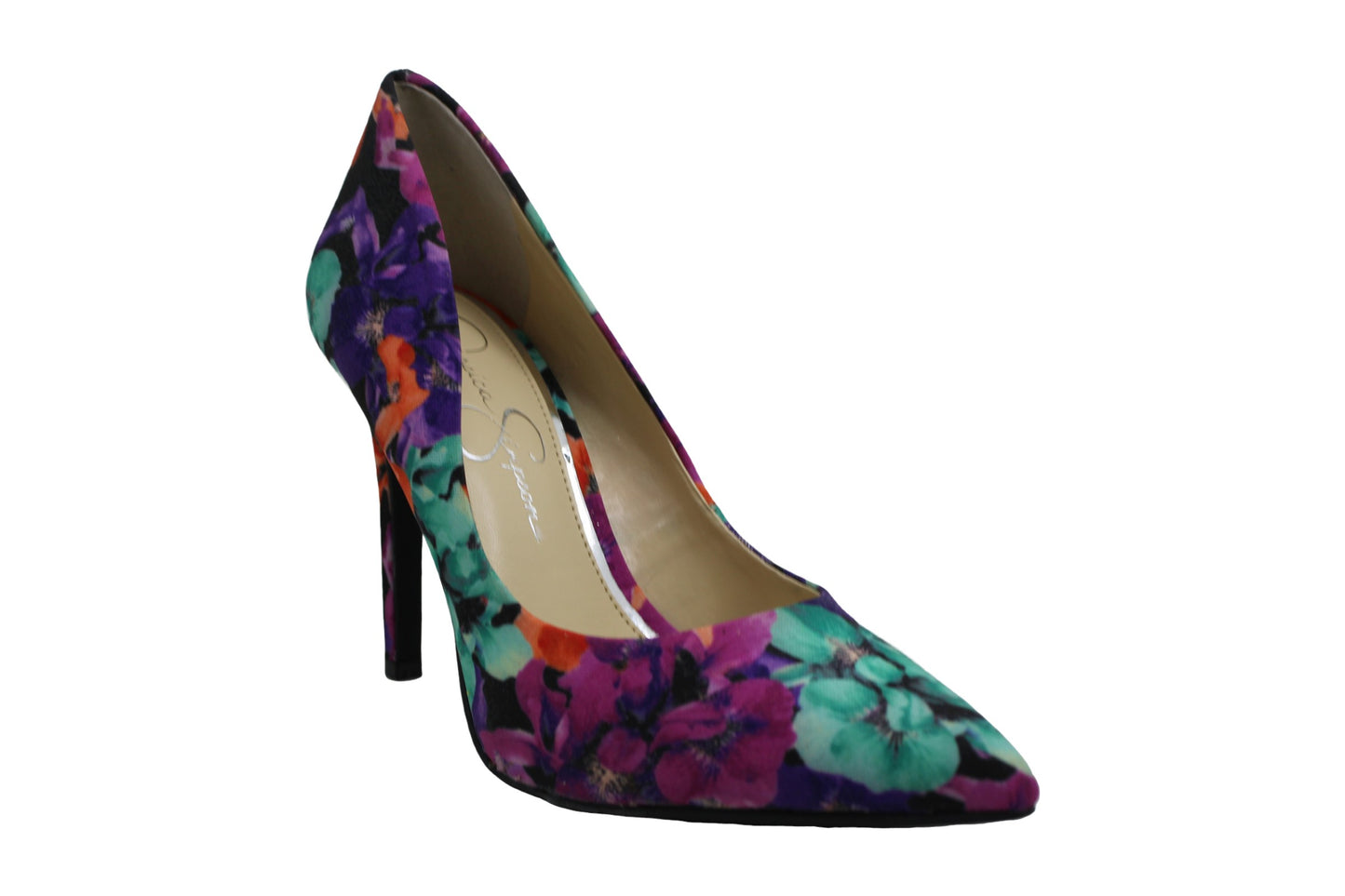 Jessica Simpson Cassani Canvas Sapatos Clássicos de Bico Fino Femininos Pretos Tamanho 7 M
