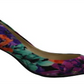 Jessica Simpson Cassani Canvas Sapatos Clássicos de Bico Fino Femininos Pretos Tamanho 7 M