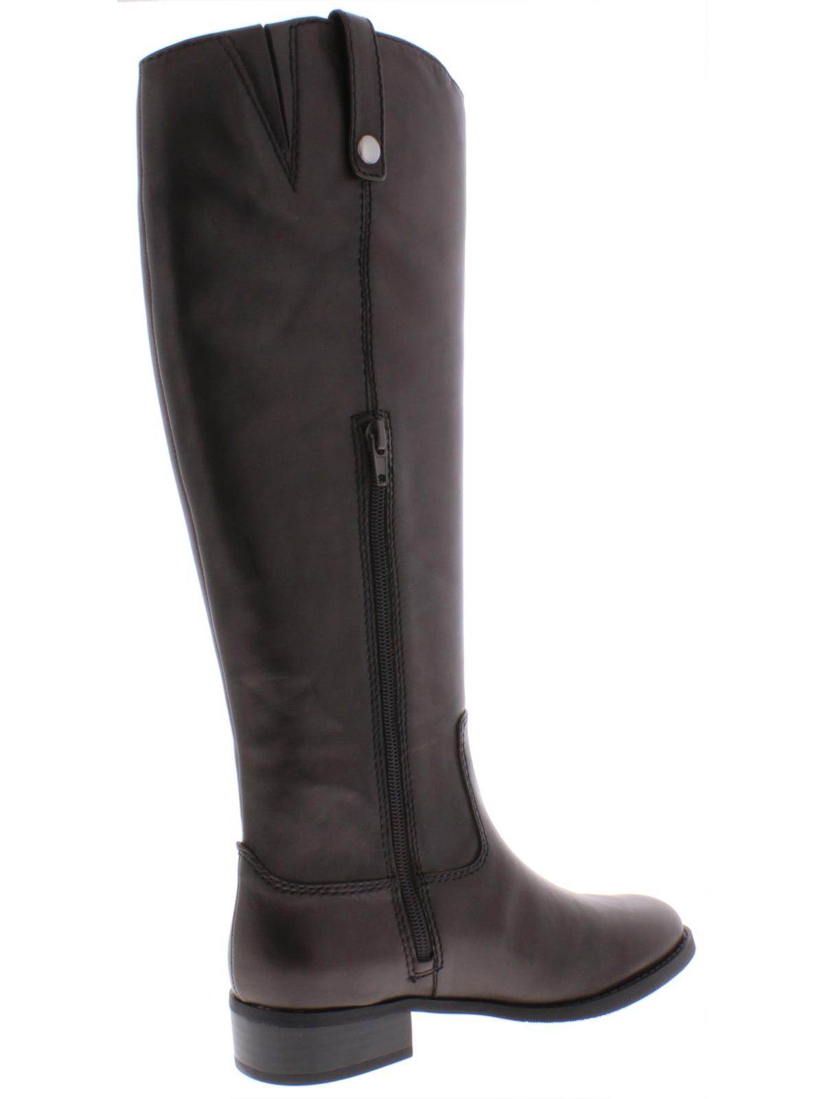 Botas de montaria altas femininas INC International Concepts Fawne Leather, cinza, tamanho 6,5 M