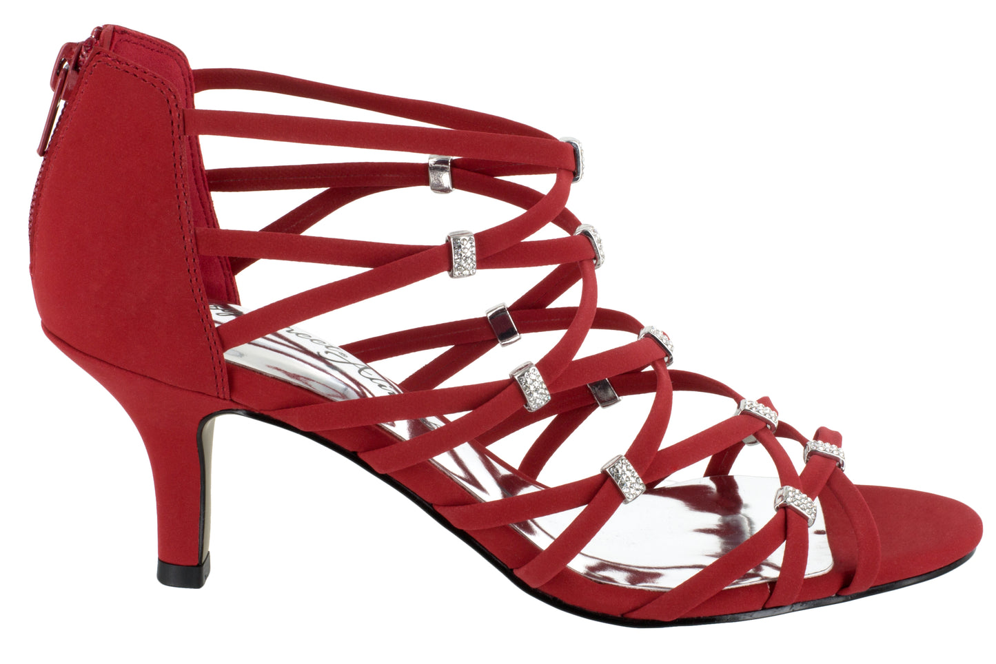 Sandálias femininas Nightingale Evening da Easy Street, vermelhas, tamanho 8 M