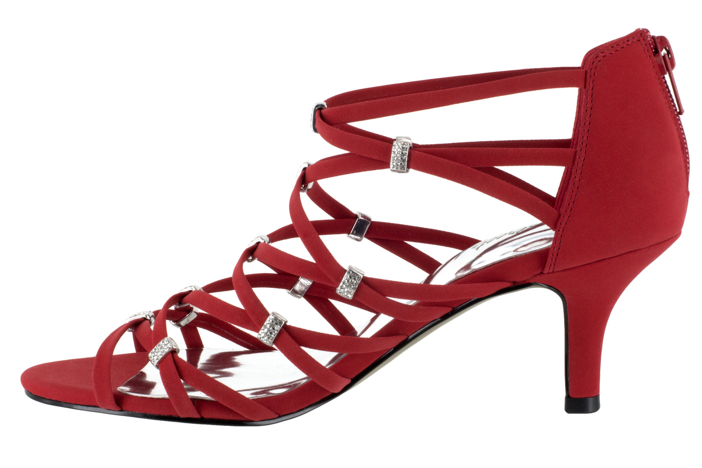 Sandálias femininas Nightingale Evening da Easy Street, vermelhas, tamanho 8 M