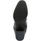LifeStride Botas femininas de salto alto com zíper e bico redondo antiderrapante, estilo panturrilha larga, marrom, tamanho 9,5