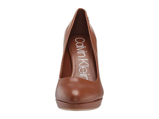 Calvin Klein Russet Premda Nappa Heels Feminino - Marrom Tamanho 8 M