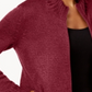 Karen Scott Cardigan Feminino com Zíper Frontal Vermelho Tamanho XX-G