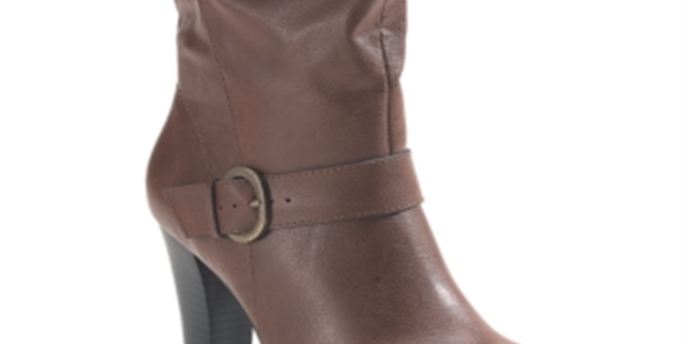 Botas de cano médio femininas Sachi de couro sintético Style &amp; Co, marrom, tamanho 10 M