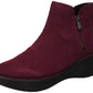Botas femininas Kenneth Cole Reaction Prime com bico fechado e cano curto, cor vinho, tamanho 5,5 M