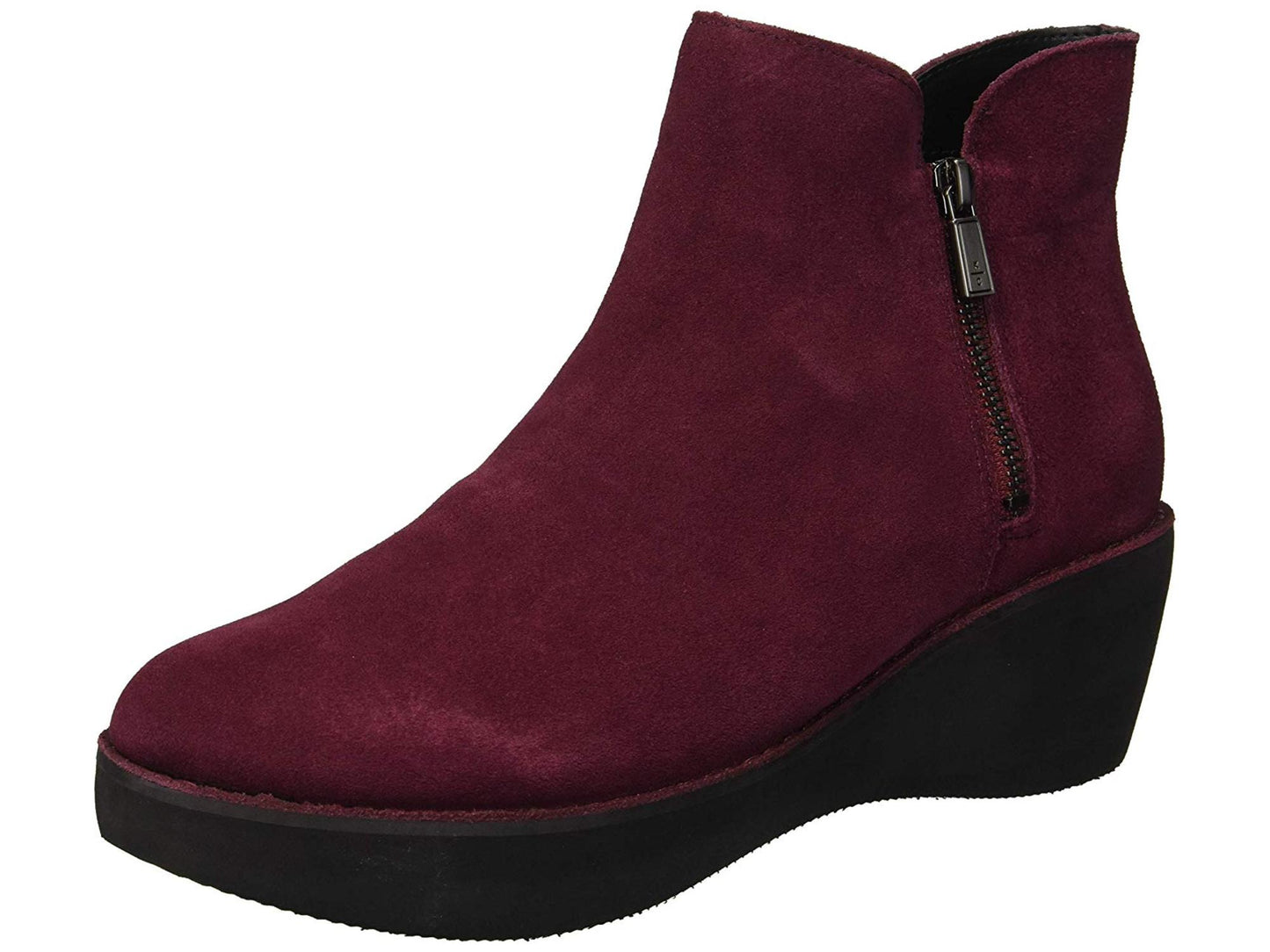 Botas femininas Kenneth Cole Reaction Prime com bico fechado e cano curto, cor vinho, tamanho 5,5 M