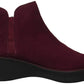 Botas femininas Kenneth Cole Reaction Prime com bico fechado e cano curto, cor vinho, tamanho 5,5 M